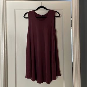 Wine-colored Brandy Melville Swing Dress ONE SIZE